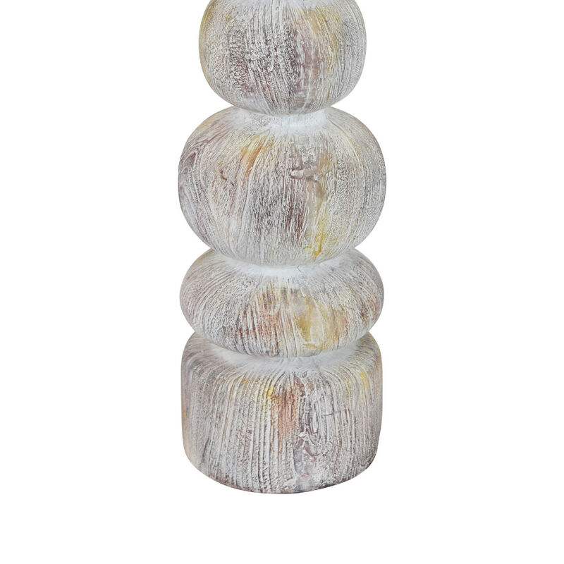 Josi Tabletop D&eacute;cor Candle Holder, Sculpted Turned Resin image number 6