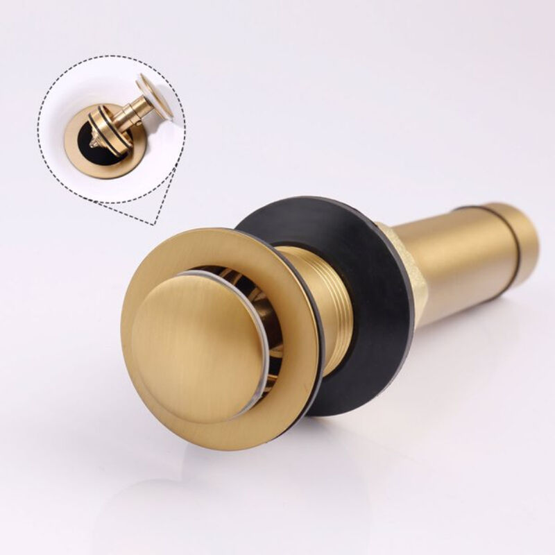 Centerset Bathroom Faucet, Brushed Gold Vanity Sink Faucet with Pop-Up Drain & Hoses image number 4