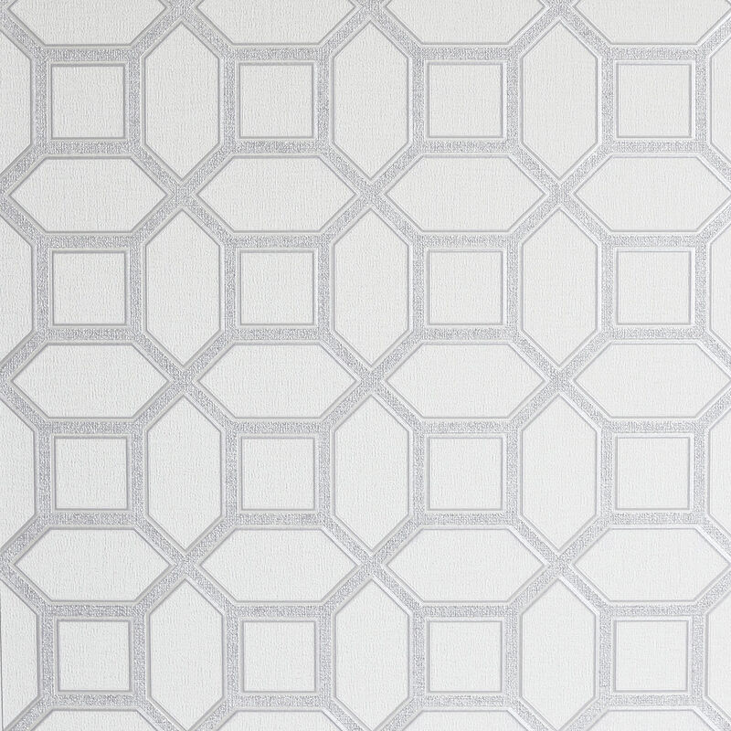 Marjorie Silver Trellis Wallpaper image number 0