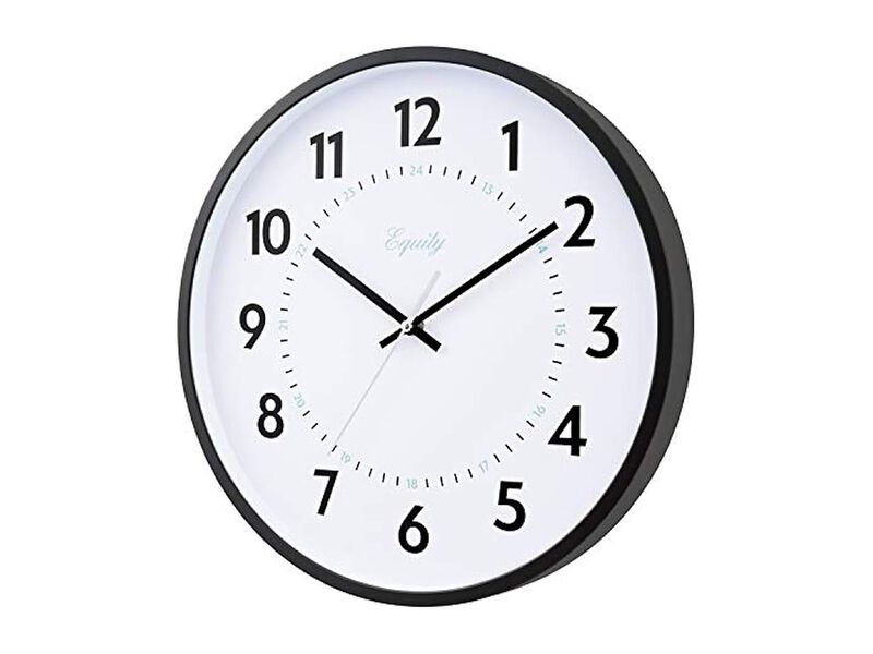 Equity Basics Commercial Wall Clock 14 Inch Home Decor image number 1