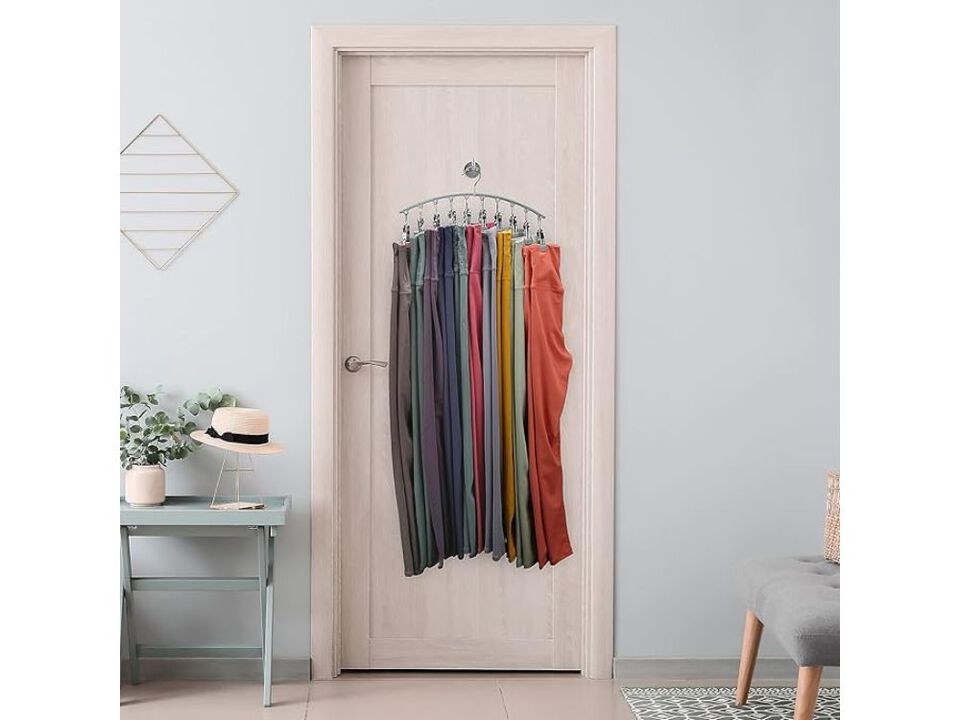 Legging Organizer For Closet, Metal Yoga Pants Hanger W/Rubber Coated 2 Pack