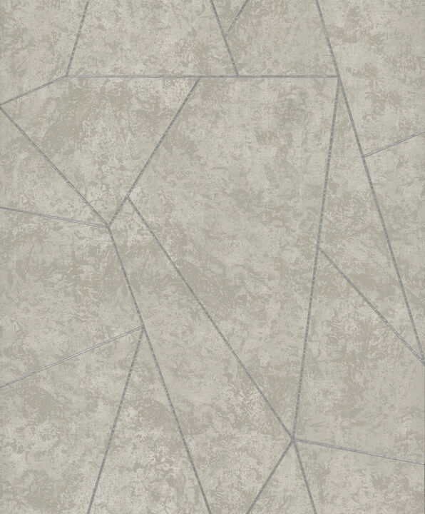 Nazca Light Grey & Silver Wallpaper