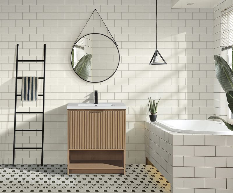 Diego 30" Bathroom Vanity Oak image number 5