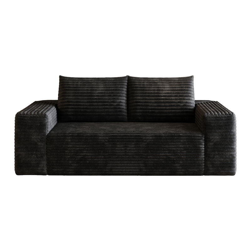 Whisen 63" 2-Seat Modern Sofa, Cotton Deep Seat Loveseat for Living Room Bedroom, No Assembly Required image number 0