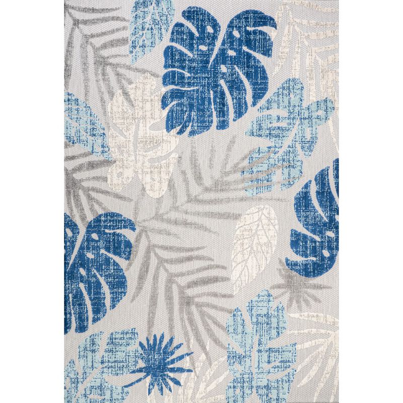 Monstera Tropical Leaf High-Low Indoor/Outdoor Area Rug