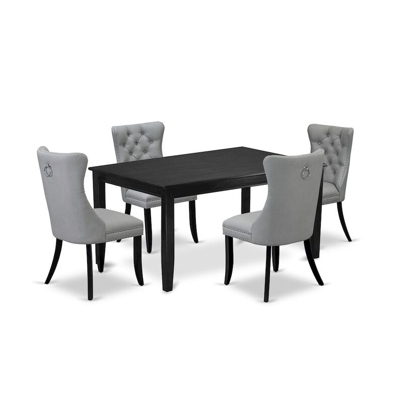5 Piece Kitchen Table Set Contains a Rectangle Dining Table