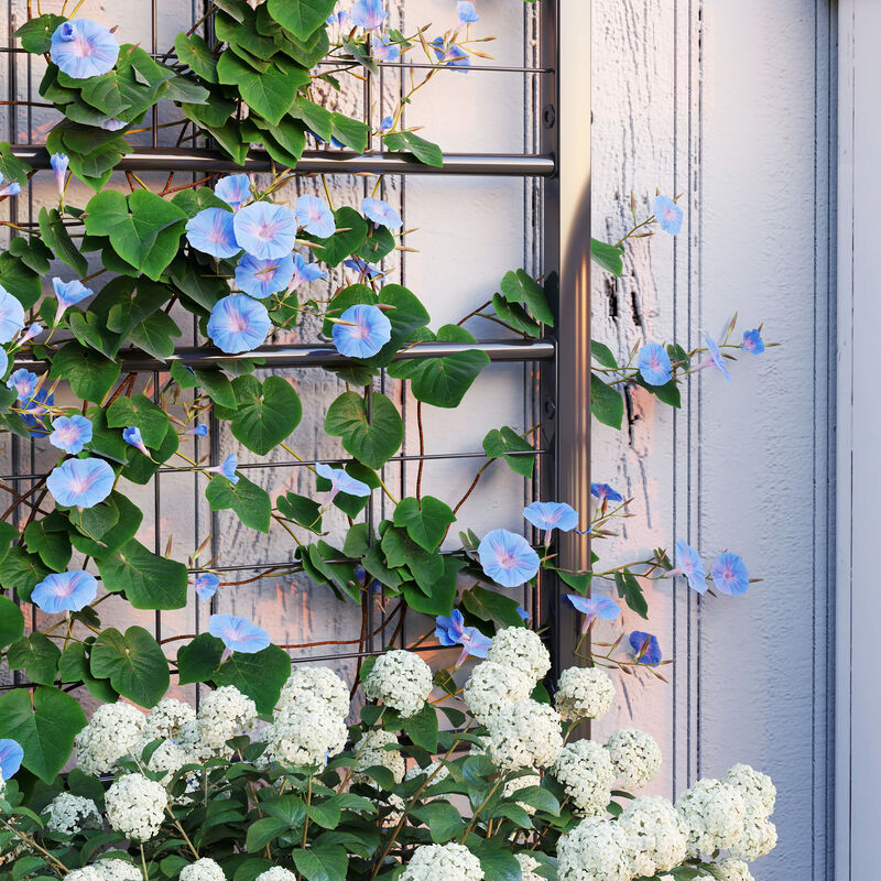 Hivvago Raised Metal Planter with Trellis for Climbing Plants and Vines image number 7