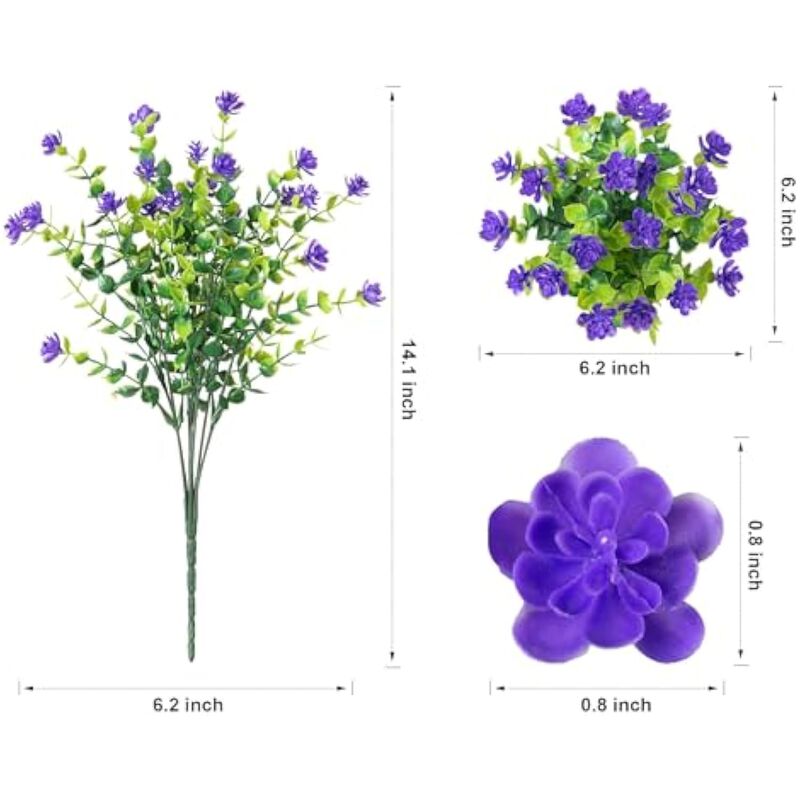 40 Bundle Artificial Hanging Flowers UV Resistant Outdoor Window Box Decor image number 3