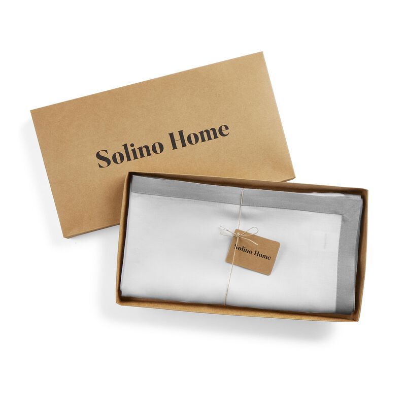 Solino Home 100% Pure Linen Table Throw - Classic