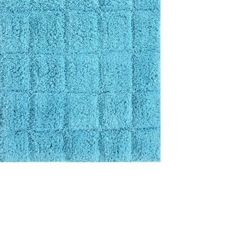 Knightsbridge Summer Tile 220 GSF Non Skid Back Bath Rug Set - 2- Piece - 17x24 and 21x34", Aqua