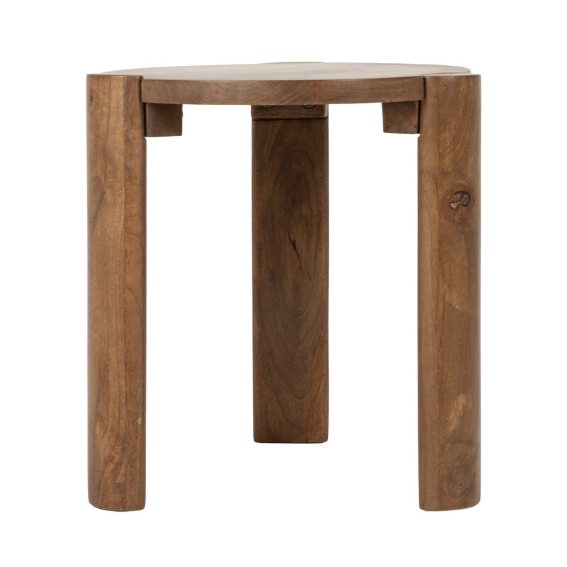 Round Mango Wood Side Table image number 3