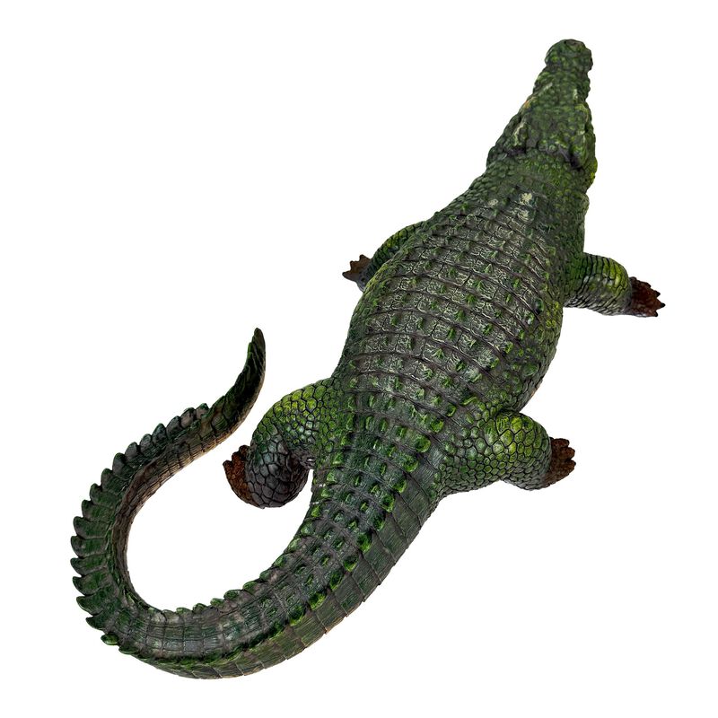 Alligator Statue Realistic Green Resin Outdoor Garden Figure 21 Inch image number 2