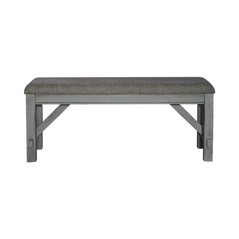Liberty Furniture Dining Bench Transitional Grey in Smokey Grey Finish w/ Carbon Grey Tops image number 6