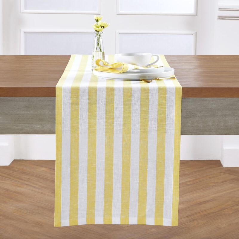 Linen Table Runner - Sorrento Stripe