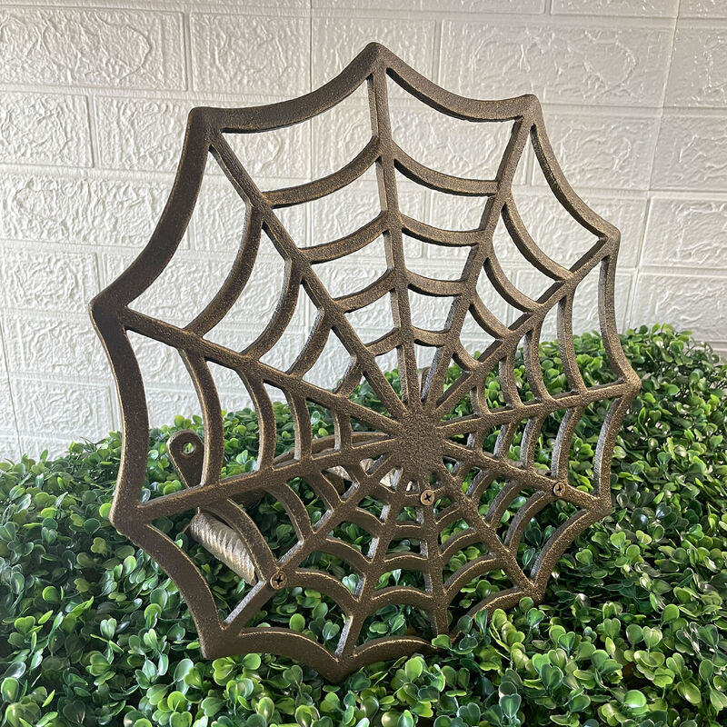 Spider Web XL Cast Iron Hose Holder, Bronze Outdoor Wall Mount image number 8