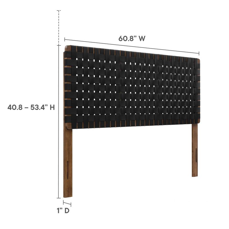 Sparta Weave Vegan Leather Queen Headboard image number 2