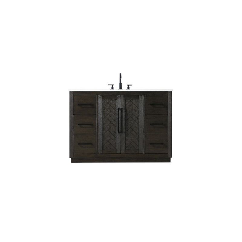 Elegant Kitchen and Bath 48 inch Single Bathroom Vanity in Chocolate Oak