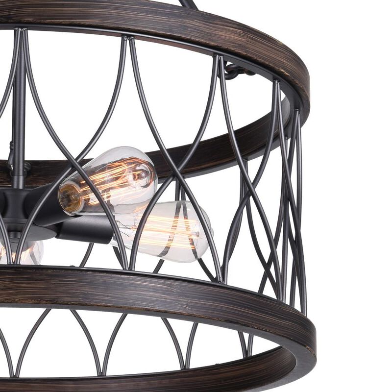 Amazon 5 Light Drum Shade Chandelier With Gun Metal Finish