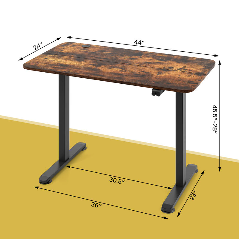Costway Electric Standing Desk Height Adjustable Sit to Stand Computer Workstation Home Office Natural
