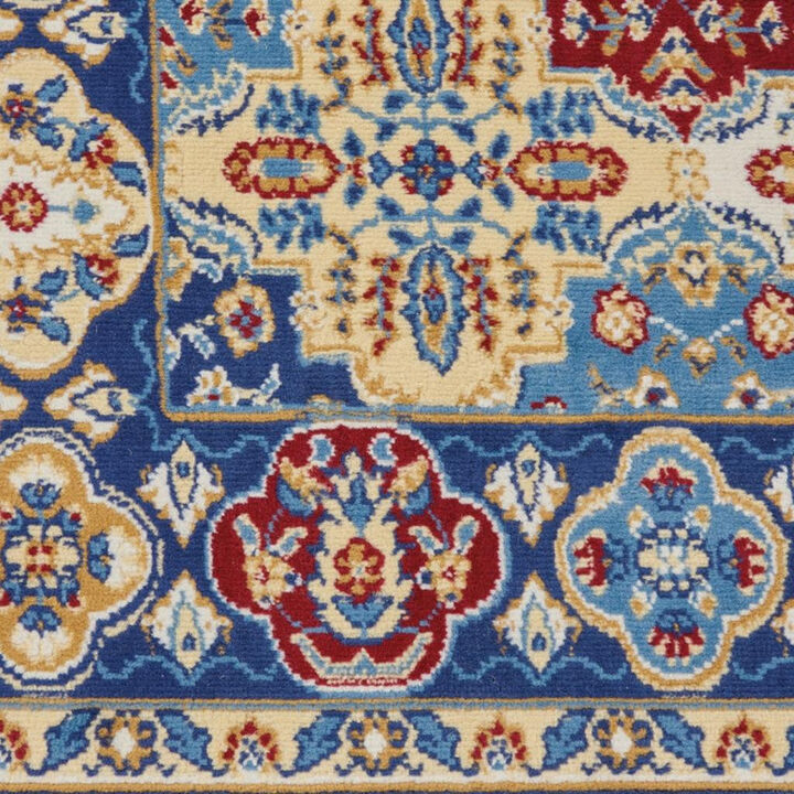 HomeRoots Ogee Distressed Non Skid Runner Rug