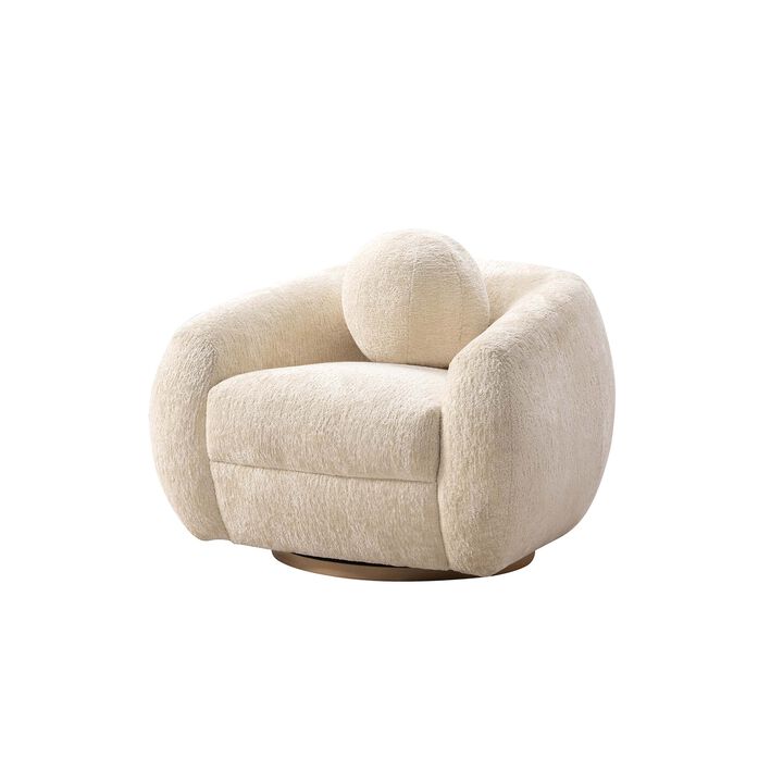 Tribeca Cream Swivel Accent Chairs (Set of 2)