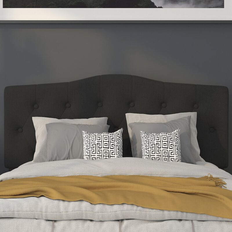 Flash Furniture Tufted Upholstered Full Size Headboard in Black Fabric image number 8