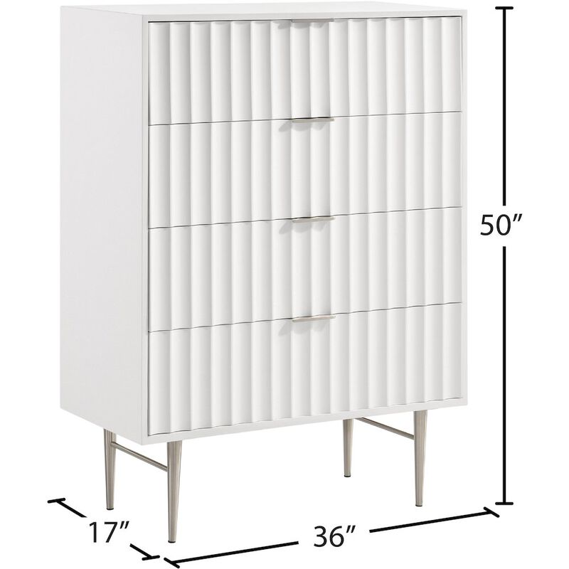 Meridian Furniture Modernist White Gloss Chest