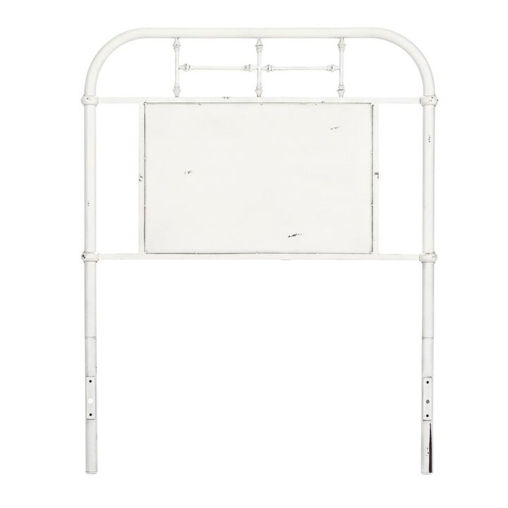 Liberty Furniture Distressed Metal Twin Headboard Vintage Style Metal Tube Frame
