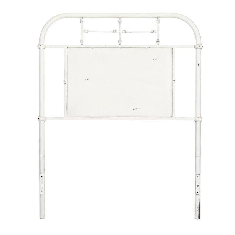 Liberty Furniture Distressed Metal Twin Headboard Vintage Style Metal Tube Frame image number 0