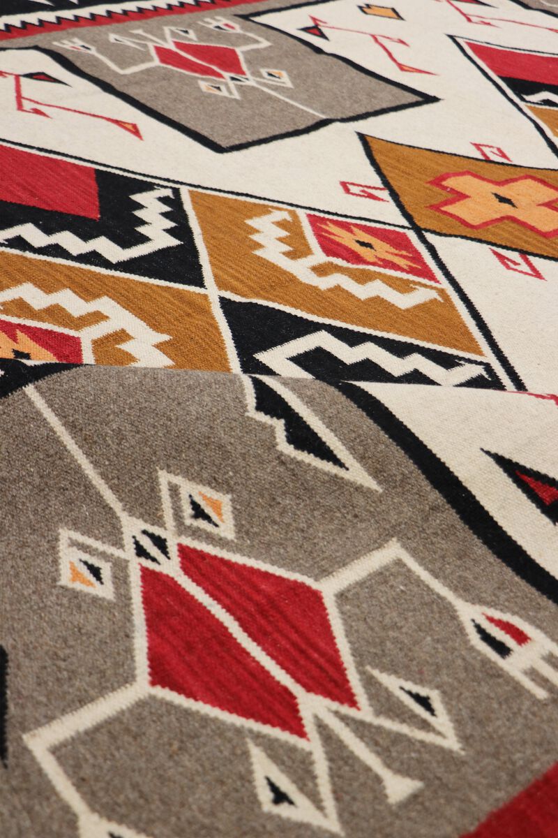 Pasargad Home Tuscany Geometric 100% Wool Ivory/Multi Area Rug- 8' 0'' X 9' 9'' image number 2