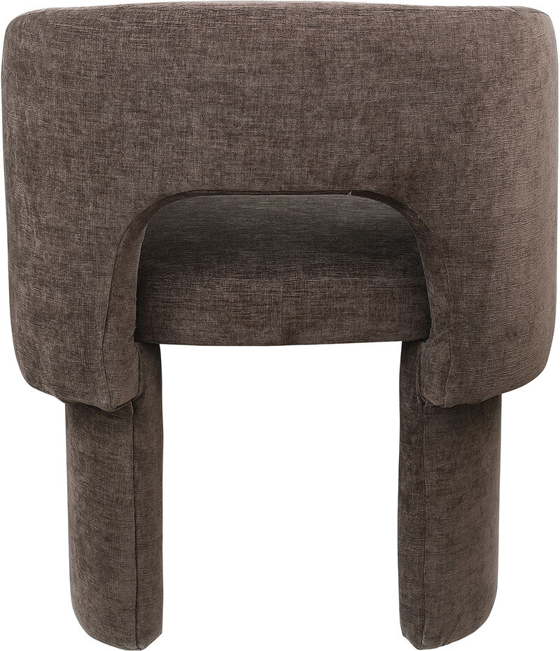 Meridian Furniture Emmet Brown Chenille Fabric Dining Chair / Accent Chair