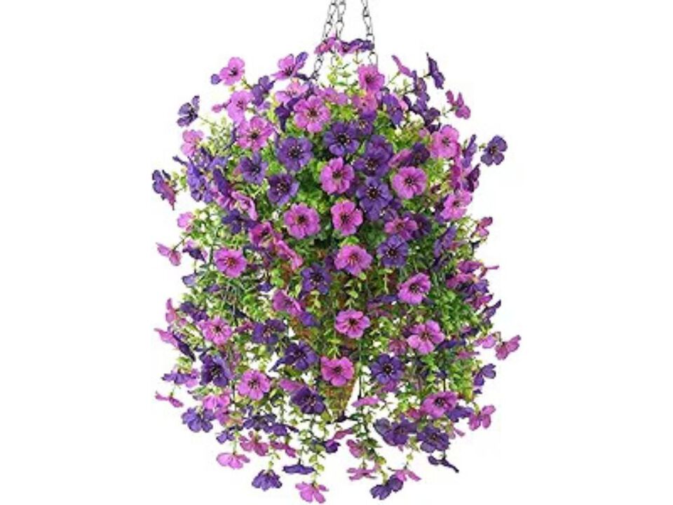 Artificial Hanging Daisy Flowers UV Resistant Outdoor Garden Porch Decor