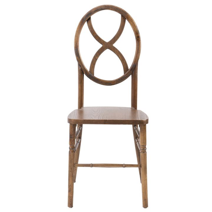 Commerical Seating Products Diamond Real Dark Walnut Wood Chairs