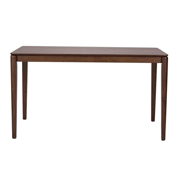 Starlight Canyon Home Brown Rectangular Dining Table, Solid + Manufactured Wood, Farmhouse Style