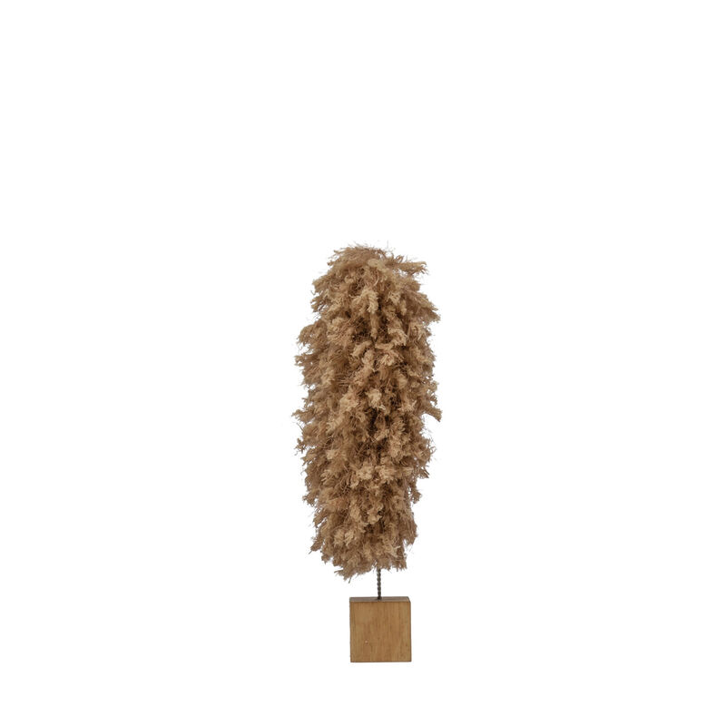 Fabric Yarn Tree with Wood Base, Tan image number 0