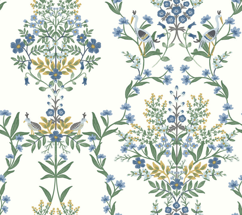 Luxembourg White & Blue Wallpaper