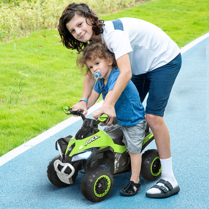 BreeBe NO Power Kids Ride On Push Car, Ride Racer, Foot-to-floor Sliding Car, Walking ATV Toy with Music, Lights