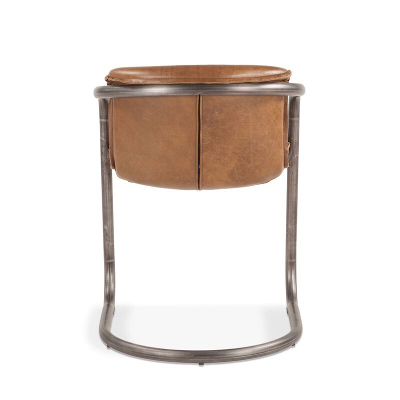 World Interiors Chiavari Leather Dining Chair in Chestnut