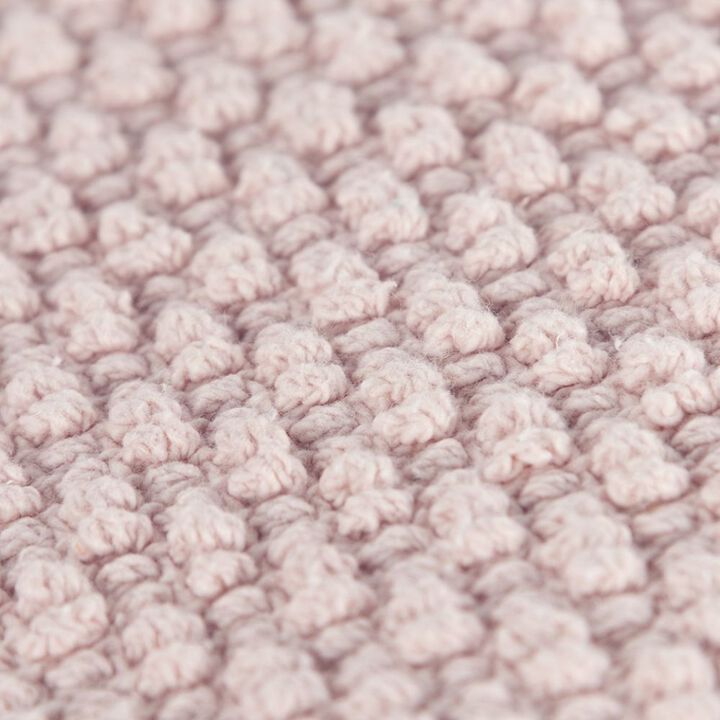 Homezia Blush Pink Nubby Textured Modern Throw Pillow