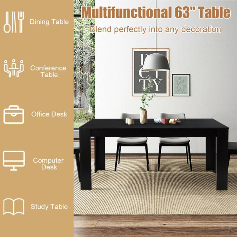Hivvago Rectangular Modern Dining Kitchen Table.