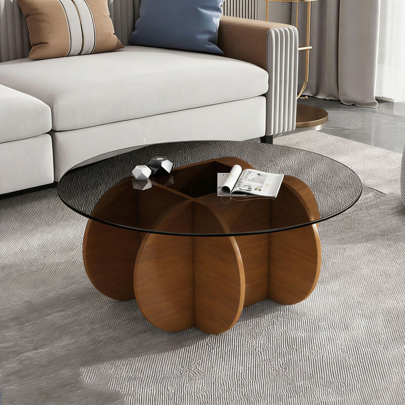 Tamhus Modern Round Coffee Table image number 5