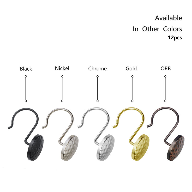 Utopia Alley Rust-Resistant Metal Shower Curtain Hooks, Shower Hooks Hangers for Bathroom, Kitchen Utensils, Curtains, Clothing, Towels etc - Set of 12 image number 9