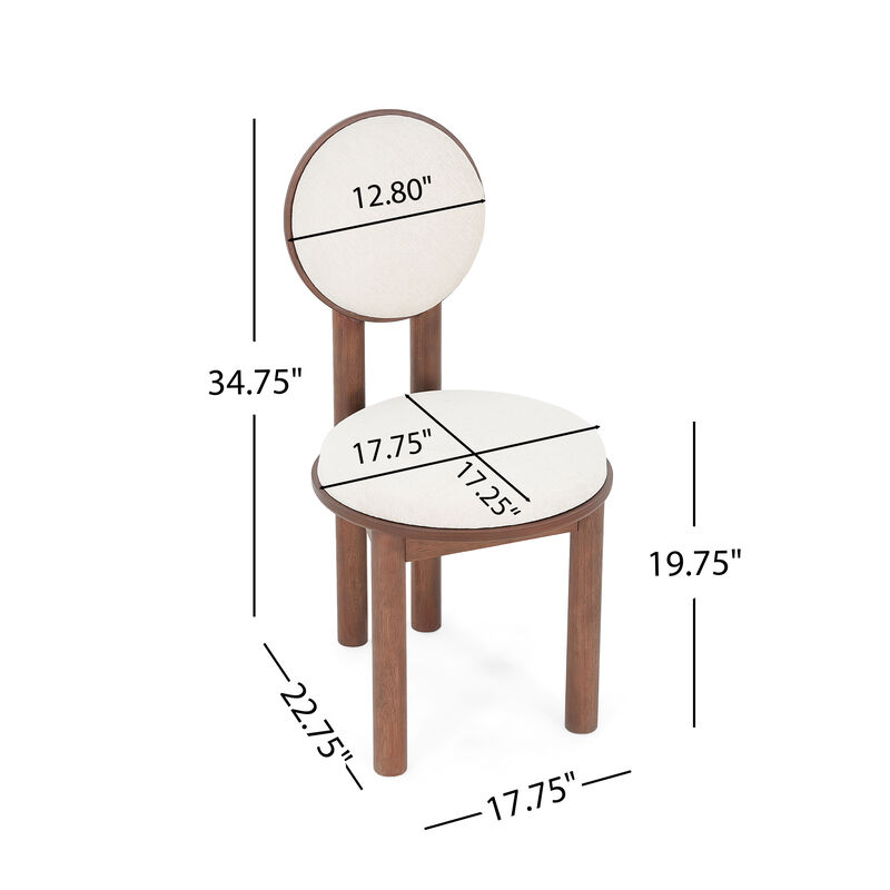 Merax Set of 2 Modern Armless Dining Chairs