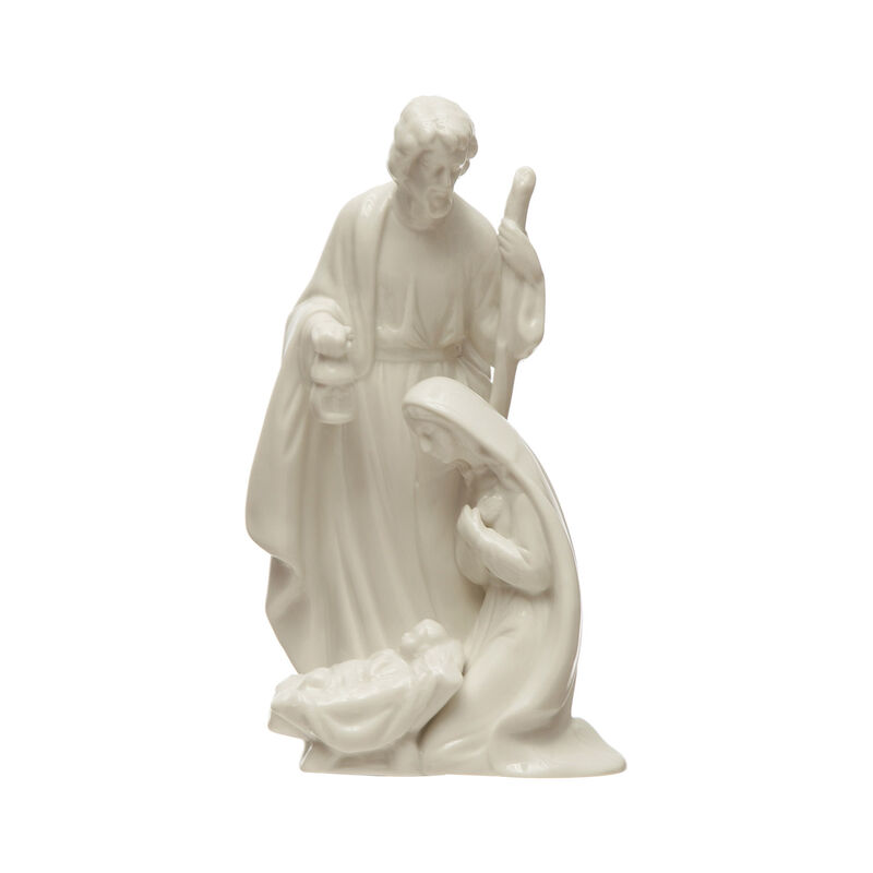 Decorative Stoneware Holy Family, White image number 0