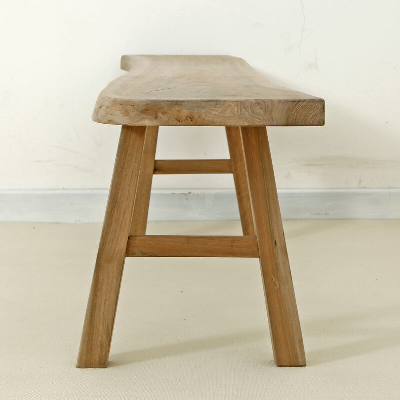 Solid Walnut Entryway Bench in Natural Wood image number 5