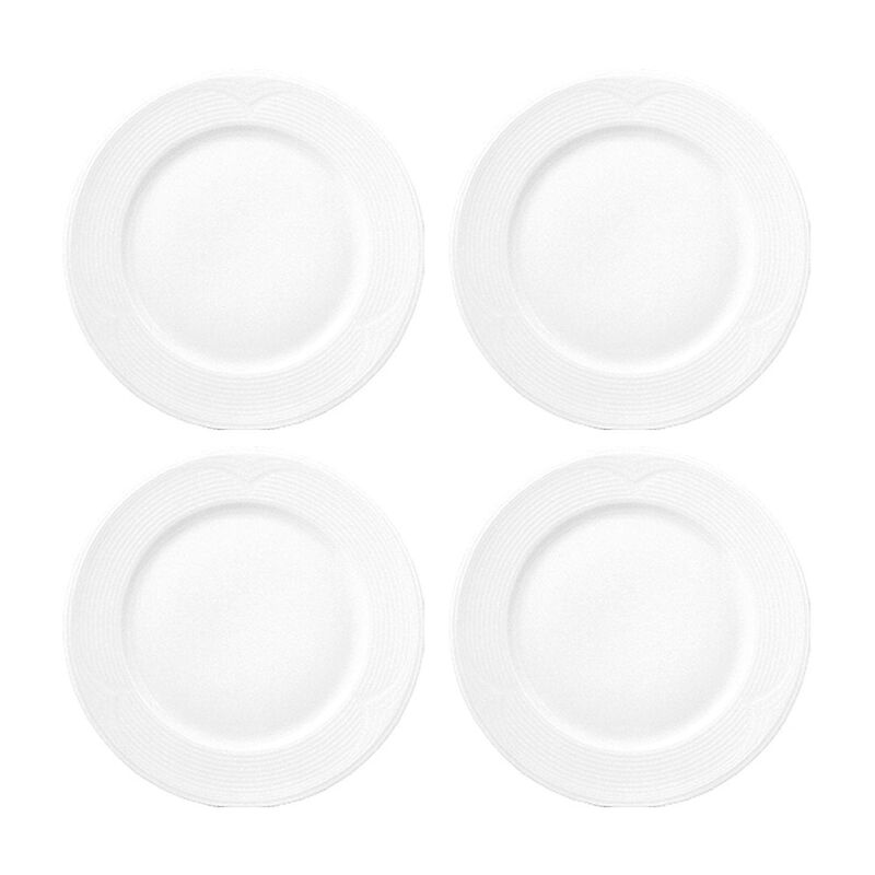 Saturn dia.6.25" Round White Porcelain Plate (Set of 4) image number 0