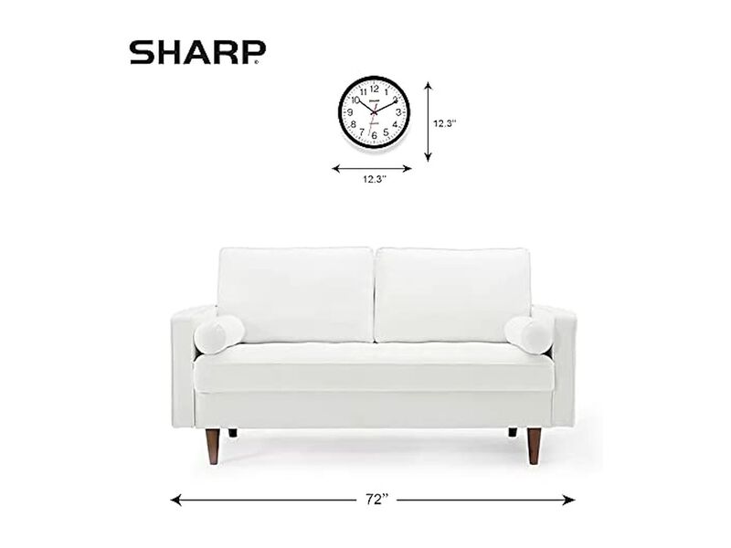 Sharp Black Sweep Wall Clock 12 Inch Silent Non Ticking Easy Read Kitchen Decor image number 3