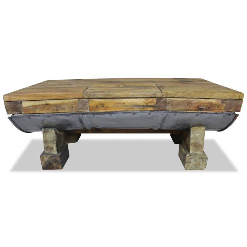 vidaXL Coffee Table Solid Reclaimed Wood 35.4"x19.7"x13.8" image number 1