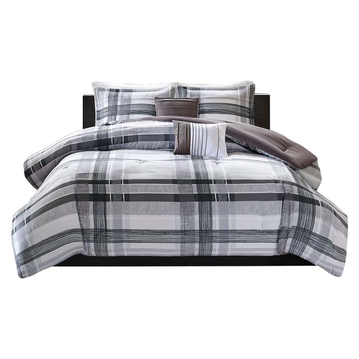 Gracie Mills Marianthi Modern Plaid Comforter Set