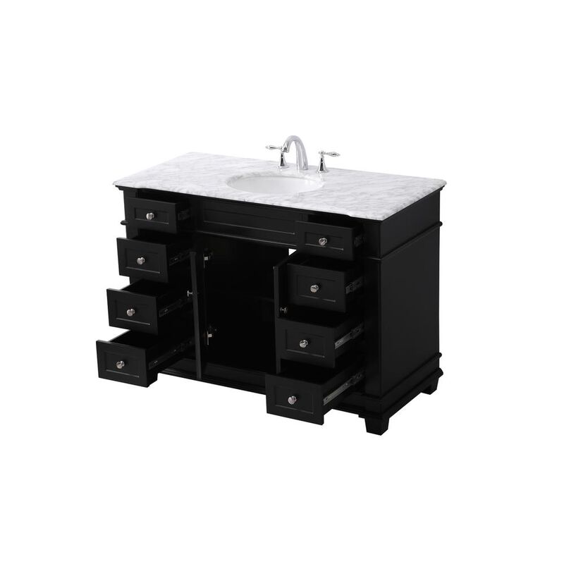 Elegant Kitchen and Bath 48 inch Single bathroom vanity set in black
